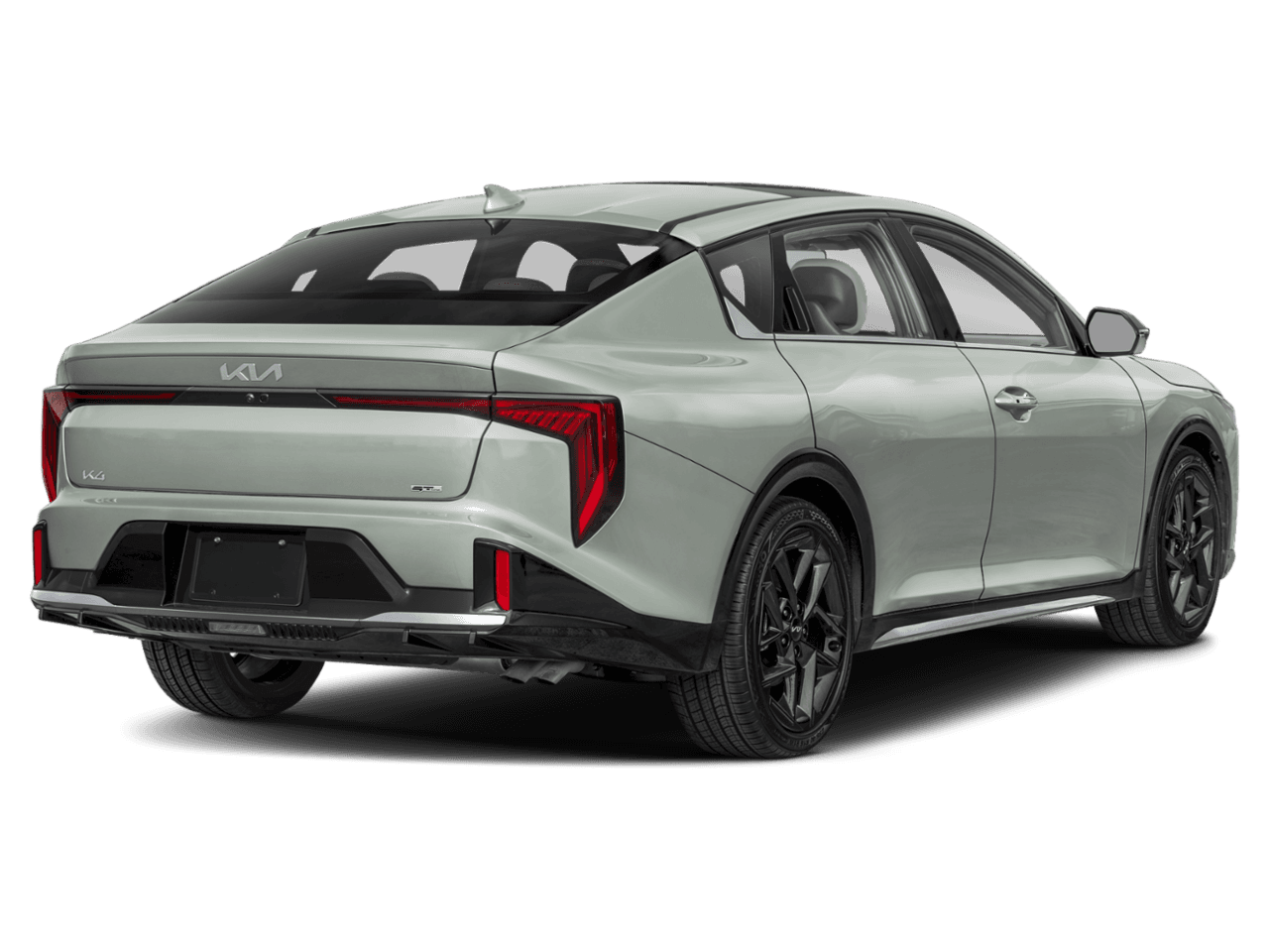 2025 Kia K4 GT-Line - Rear 3/4, facing to the right