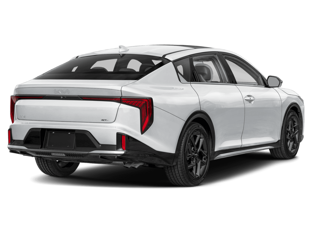2025 Kia K4 GT-Line - Rear 3/4, facing to the right