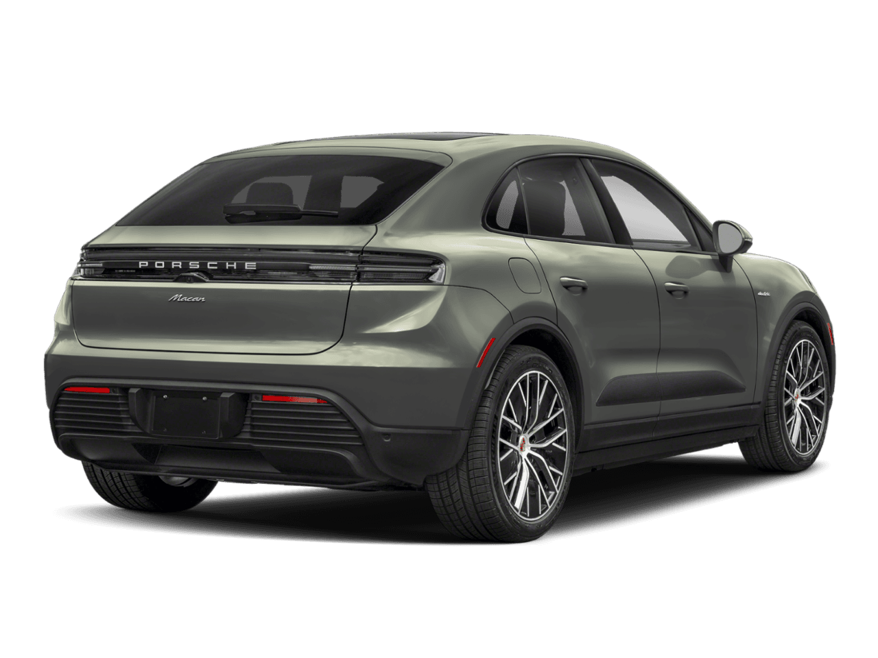 2025 Porsche Macan Electric Turbo - Rear 3/4, facing to the right