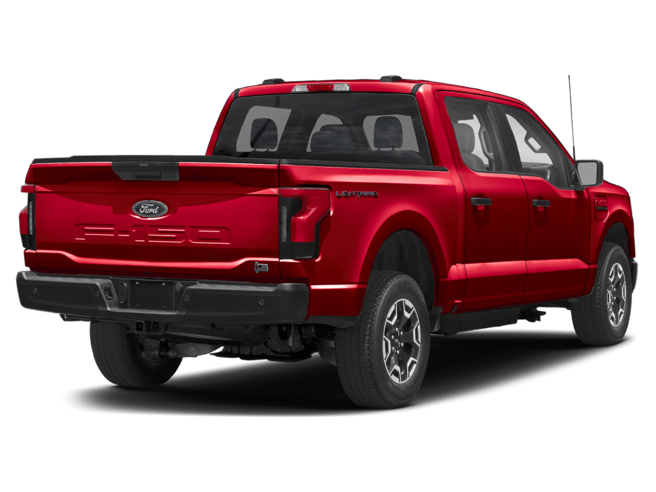 2025 Ford F-150 Lightning Pro - Rear 3/4, facing to the right