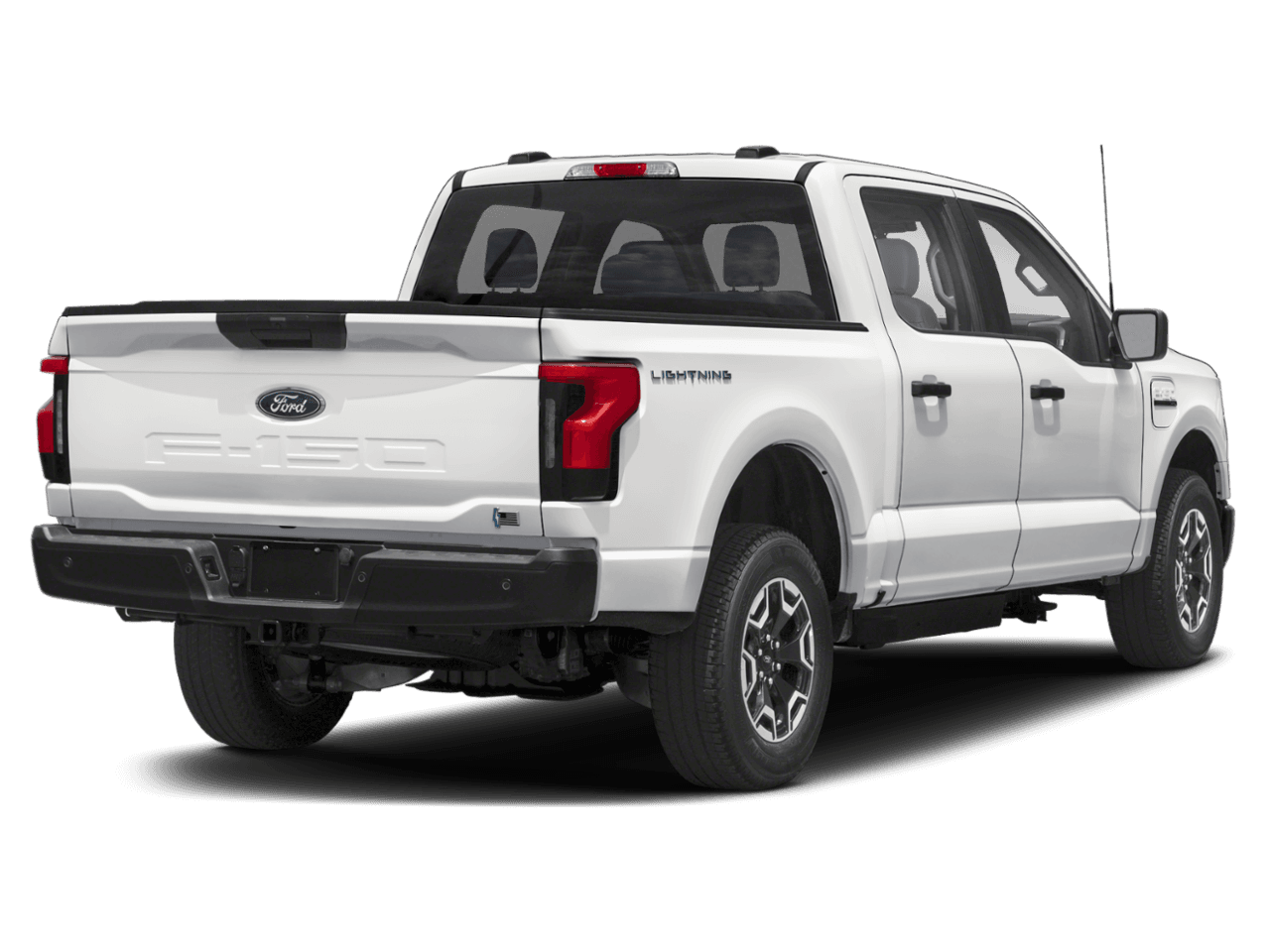2025 Ford F-150 Lightning Pro - Rear 3/4, facing to the right