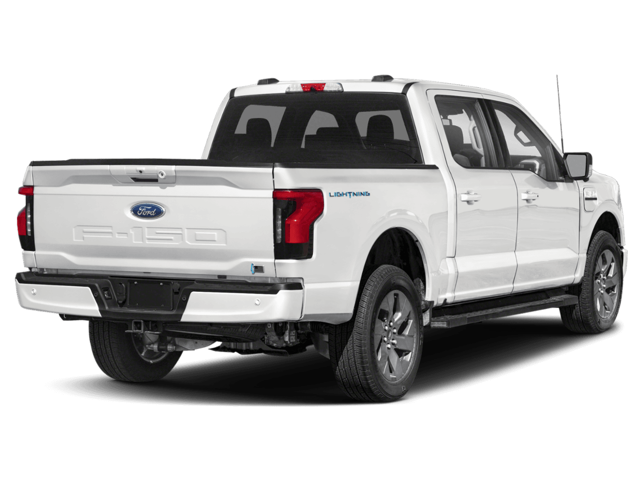 2025 Ford F-150 Lightning XLT - Rear 3/4, facing to the right