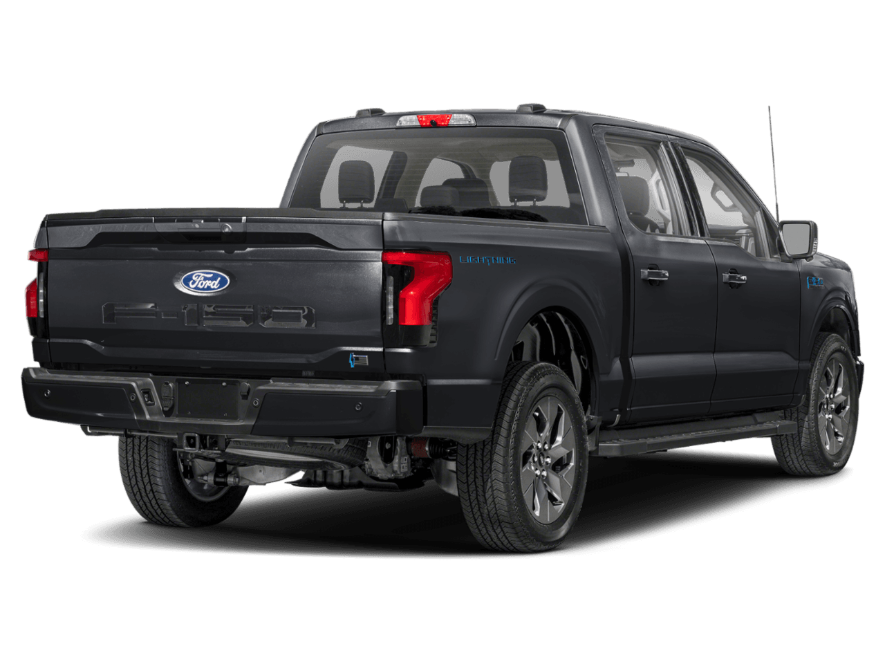 2025 Ford F-150 Lightning Flash - Rear 3/4, facing to the right