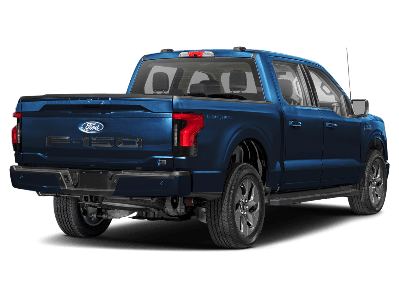 2025 Ford F-150 Lightning Flash - Rear 3/4, facing to the right