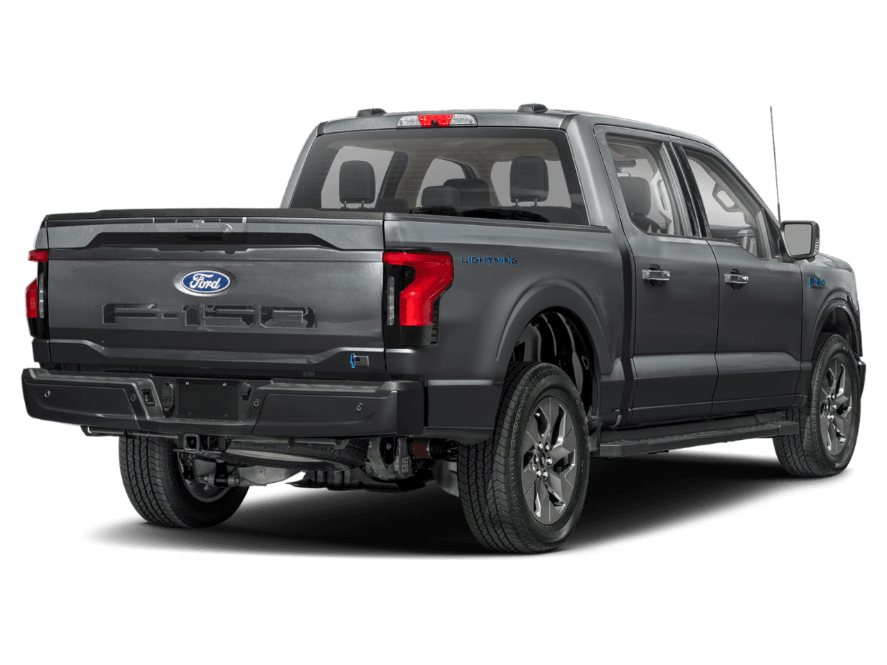 2025 Ford F-150 Lightning Flash - Rear 3/4, facing to the right