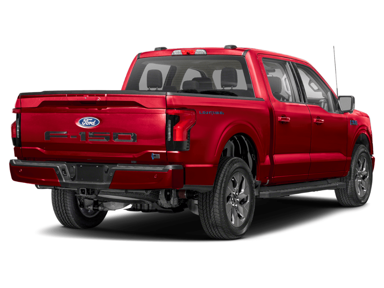 2025 Ford F-150 Lightning Flash - Rear 3/4, facing to the right