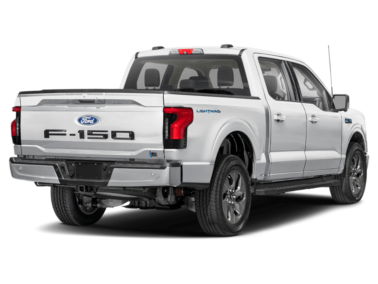 2025 Ford F-150 Lightning Flash - Rear 3/4, facing to the right