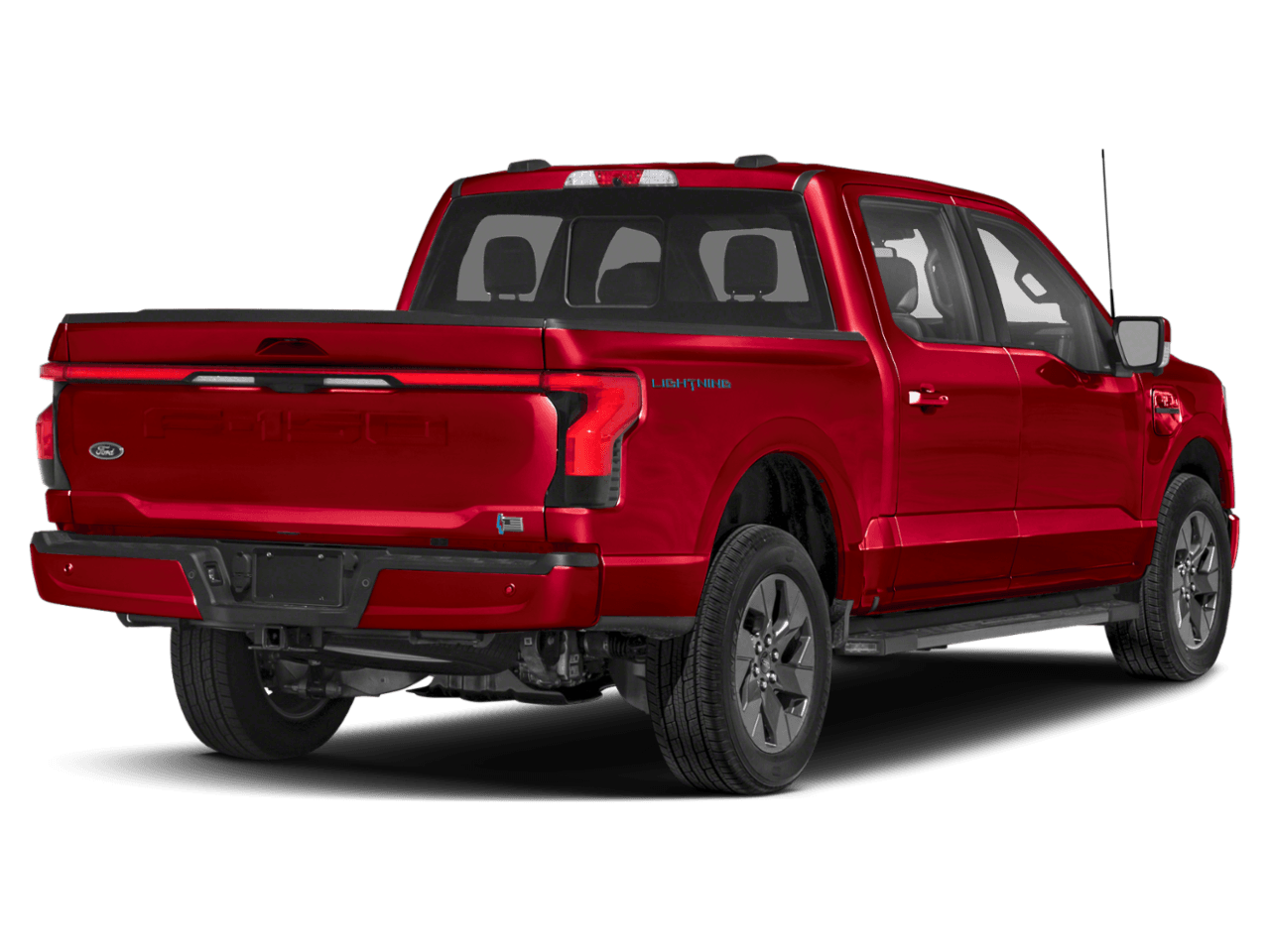 2025 Ford F-150 Lightning LARIAT - Rear 3/4, facing to the right