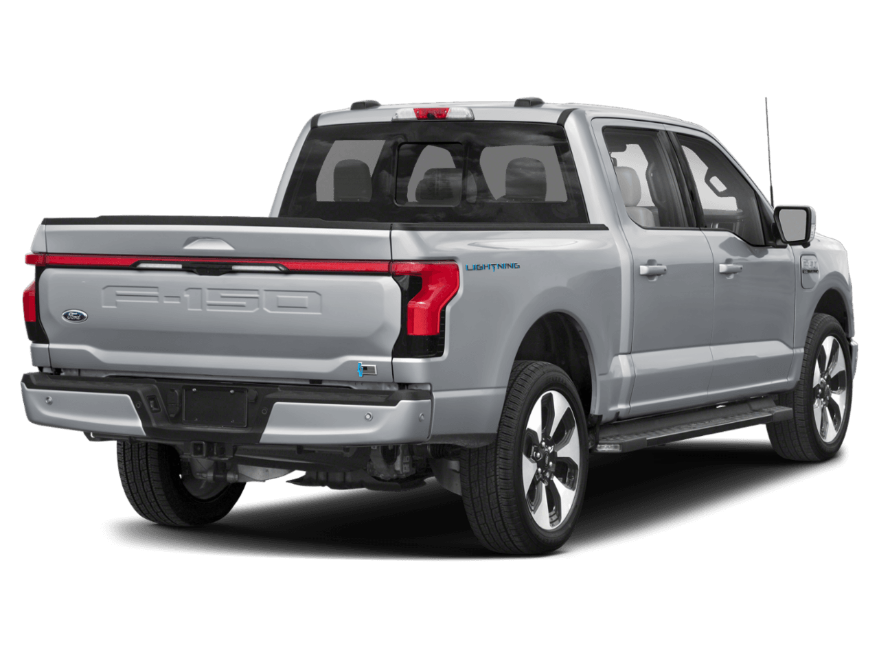 2025 Ford F-150 Lightning Platinum - Rear 3/4, facing to the right