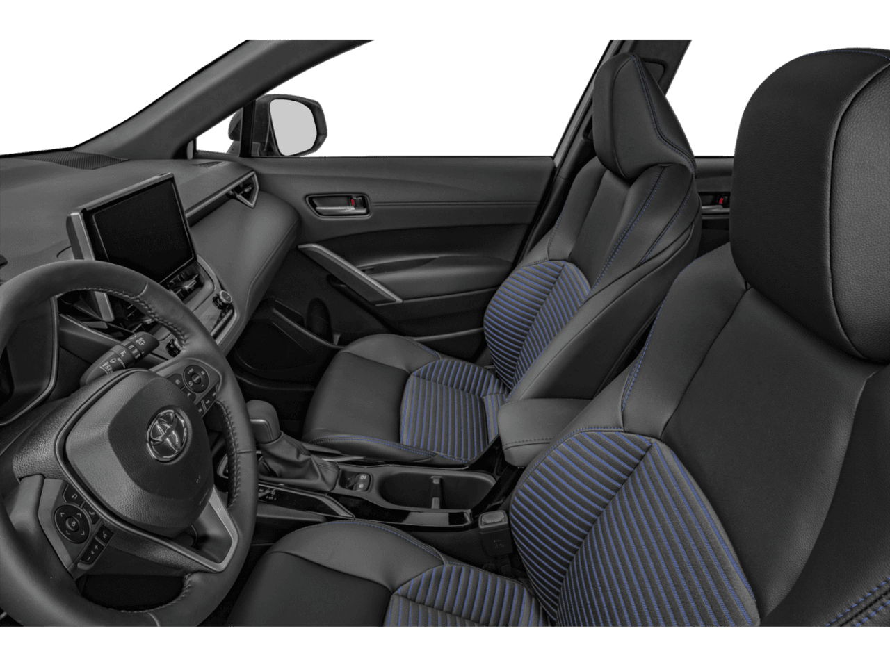 2025 Toyota Corolla Cross Hybrid XSE - Interior Driver's Side with Door Open, Front Seat Feature