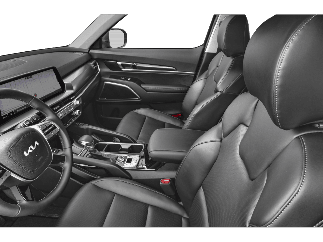 2025 Kia Telluride S - Interior Driver's Side with Door Open, Front Seat Feature