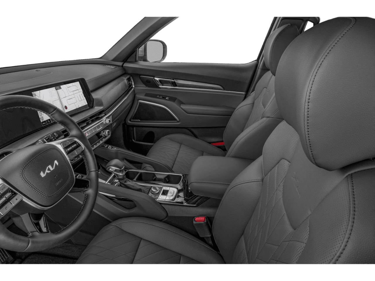 2025 Kia Telluride EX X-Line - Interior Driver's Side with Door Open, Front Seat Feature