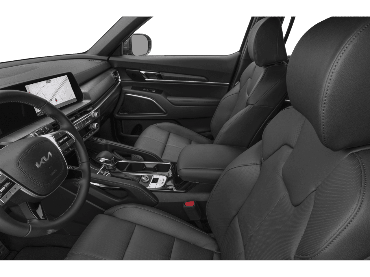 2025 Kia Telluride SX - Interior Driver's Side with Door Open, Front Seat Feature