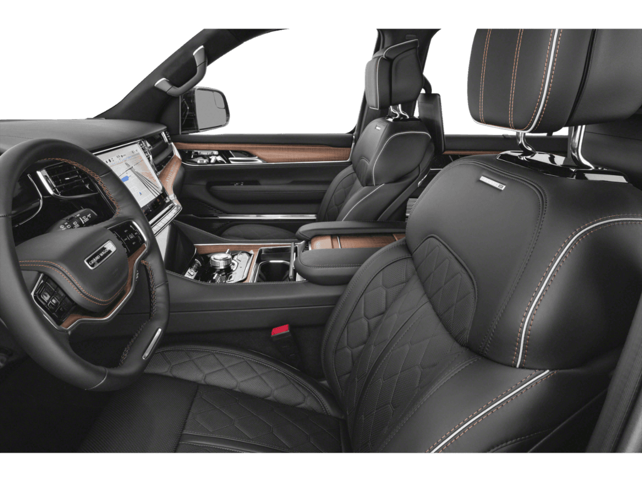 2025 Jeep Grand Wagoneer Series III Obsidian - Interior Driver's Side with Door Open, Front Seat Feature