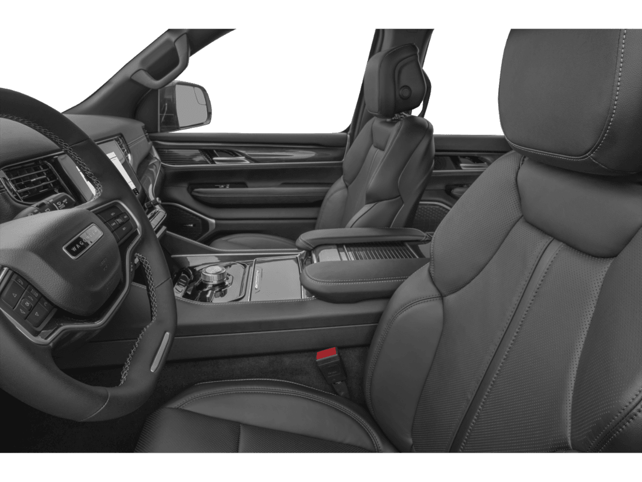 2025 Jeep Wagoneer Series II Carbide - Interior Driver's Side with Door Open, Front Seat Feature