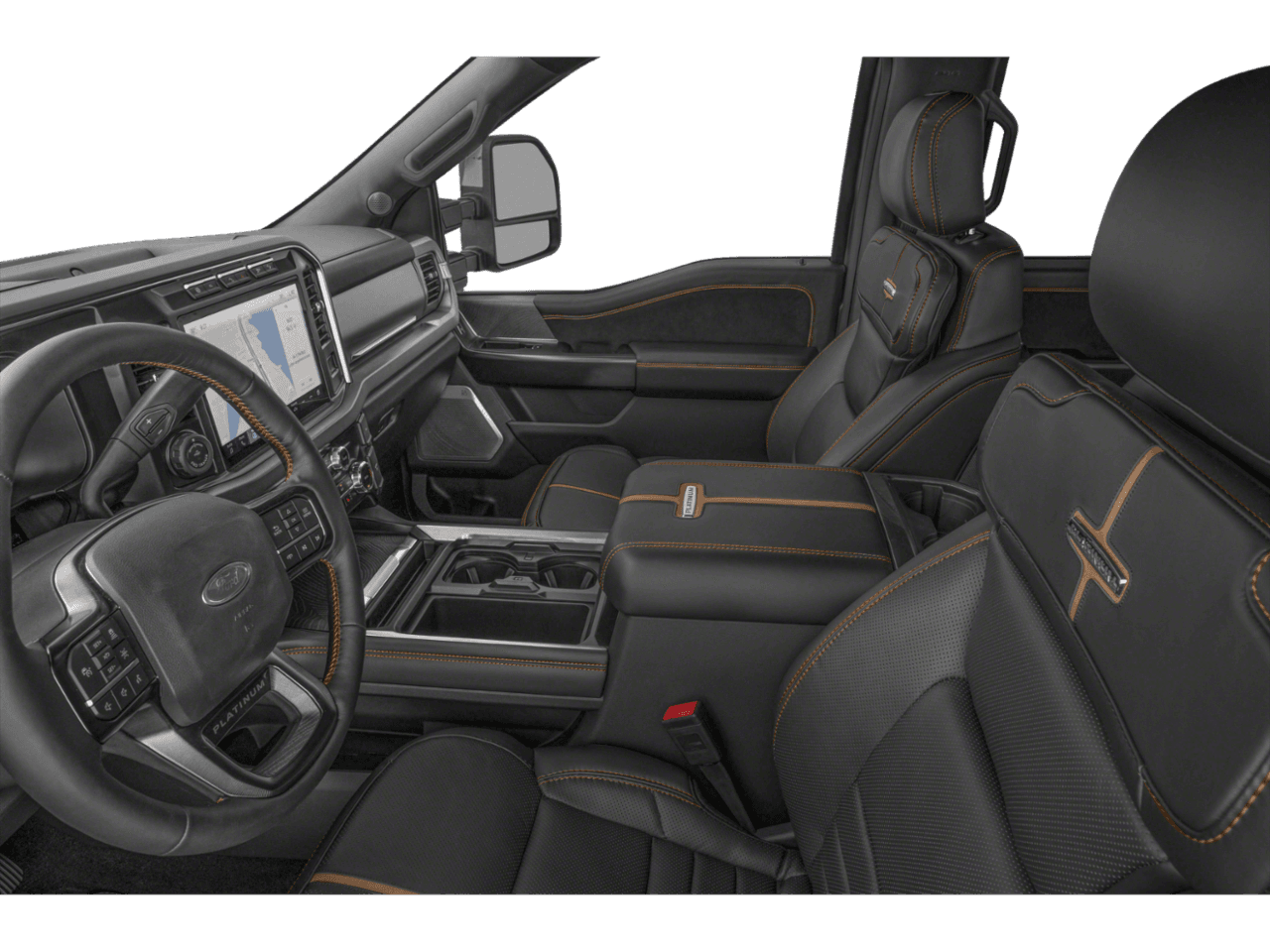 2025 Ford Super Duty F-250 SRW Platinum - Interior Driver's Side with Door Open, Front Seat Feature