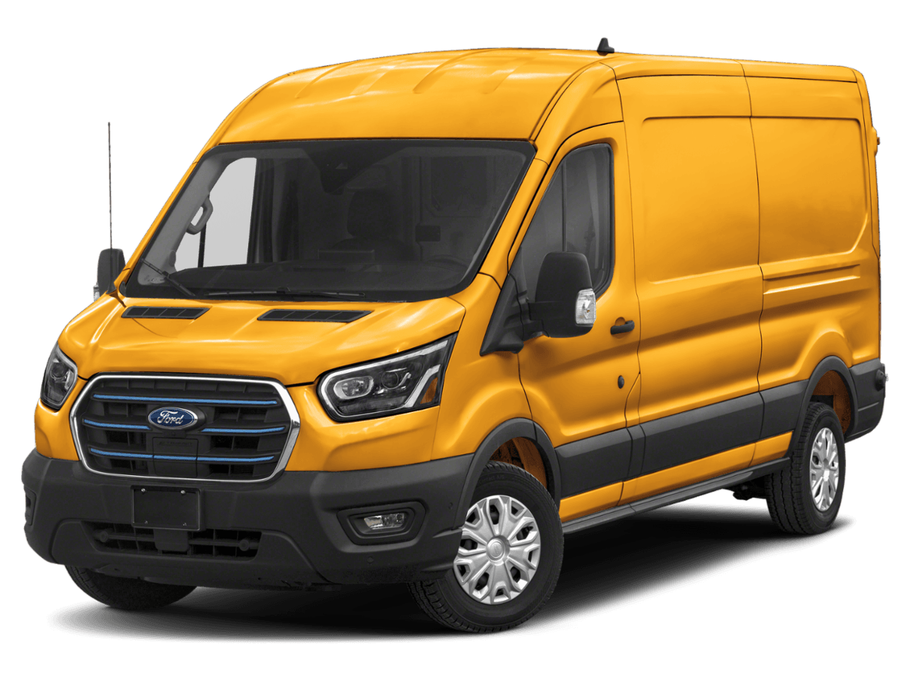2025 Ford E-Transit Cargo Van  - Front 3/4, facing to the left