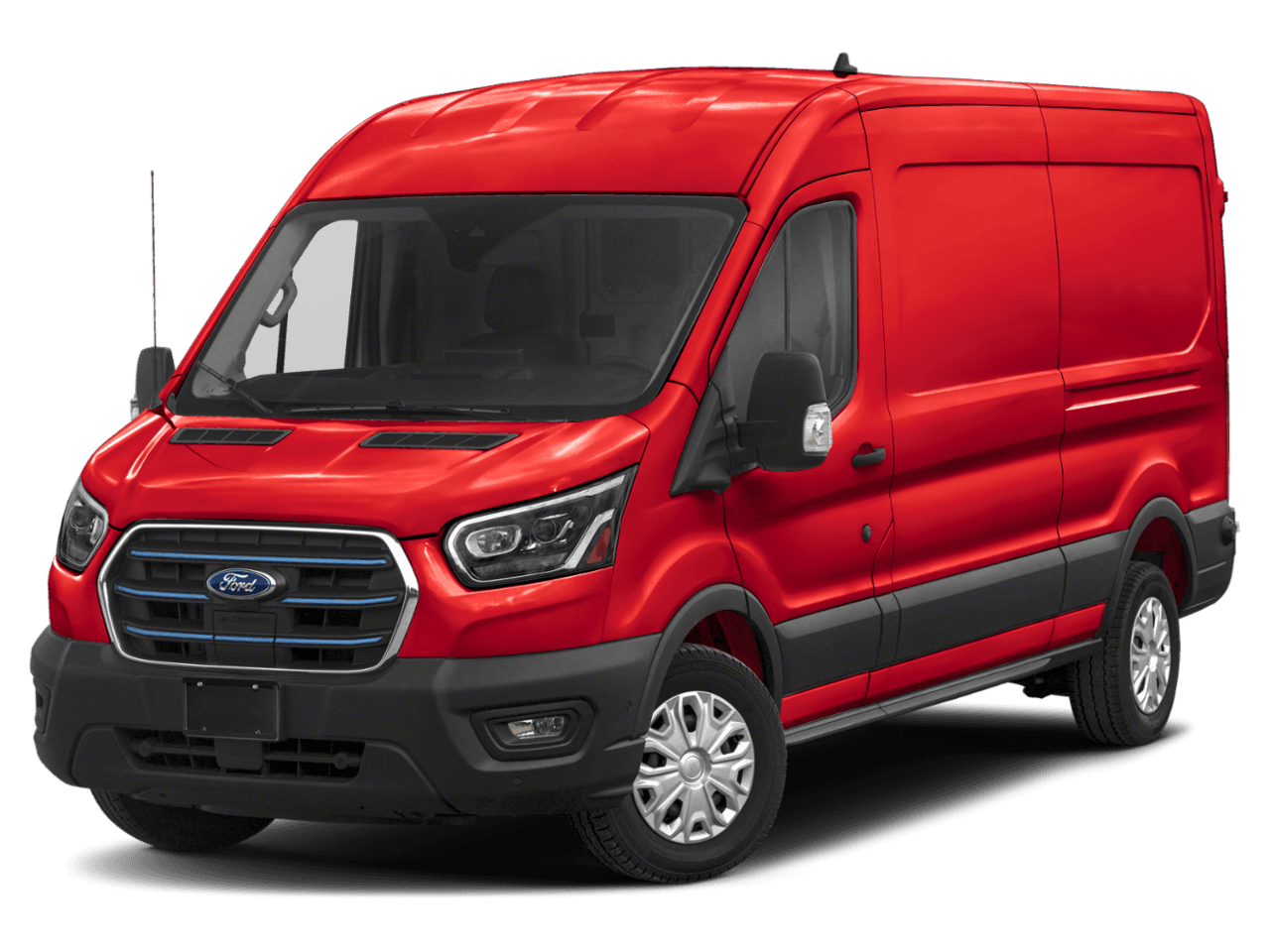 2025 Ford E-Transit Cargo Van  - Front 3/4, facing to the left