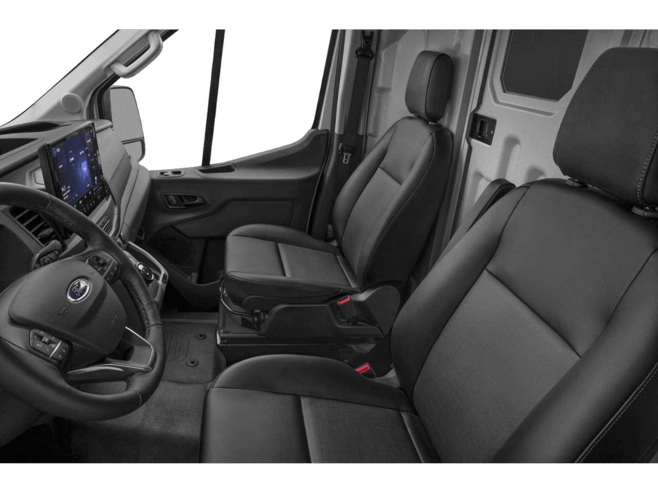 2025 Ford E-Transit Cargo Van  - Interior Driver's Side with Door Open, Front Seat Feature