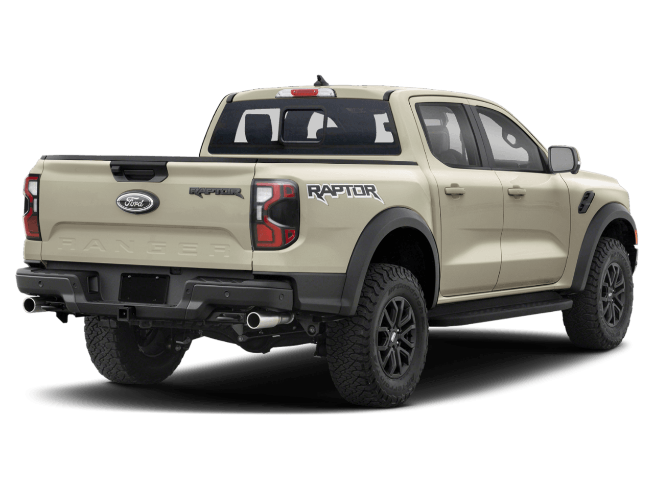 2025 Ford Ranger Raptor - Rear 3/4, facing to the right