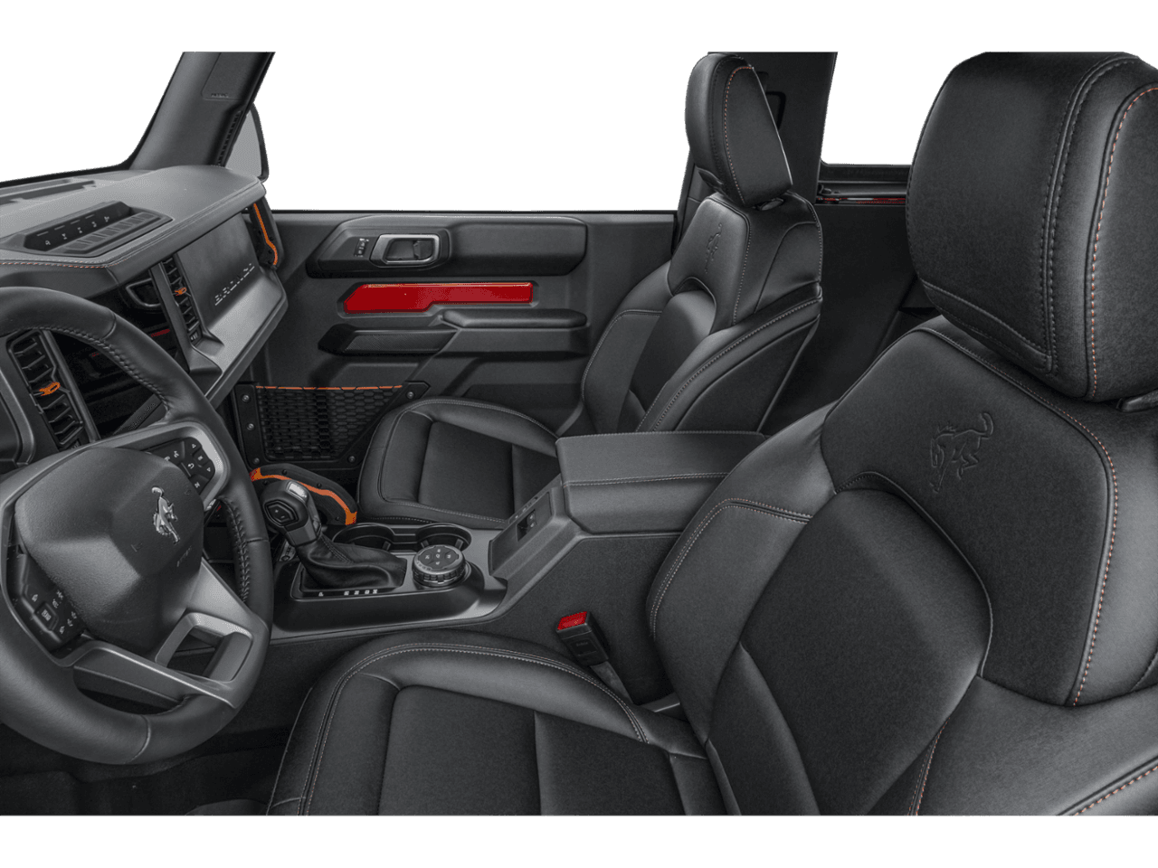 2025 Ford Bronco Badlands - Interior Driver's Side with Door Open, Front Seat Feature