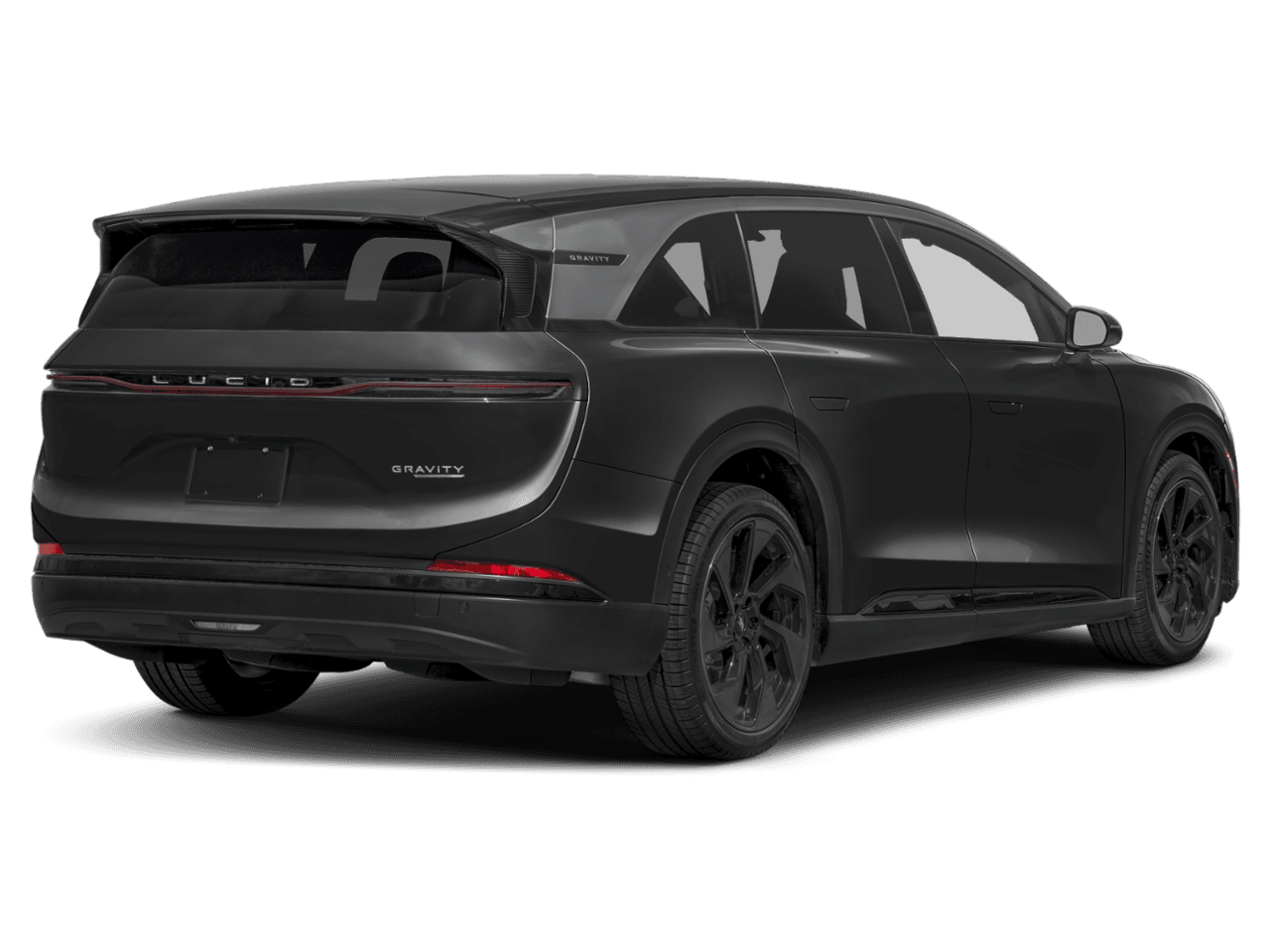 2026 Lucid Gravity Grand Touring - Rear 3/4, facing to the right