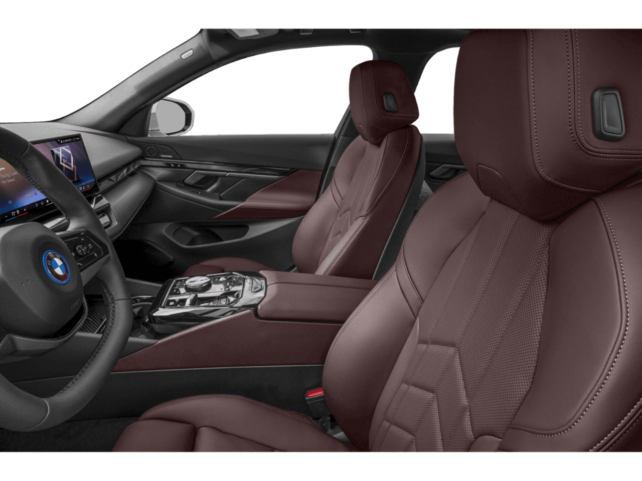 2026 BMW i5 xDrive40 - Interior Driver's Side with Door Open, Front Seat Feature