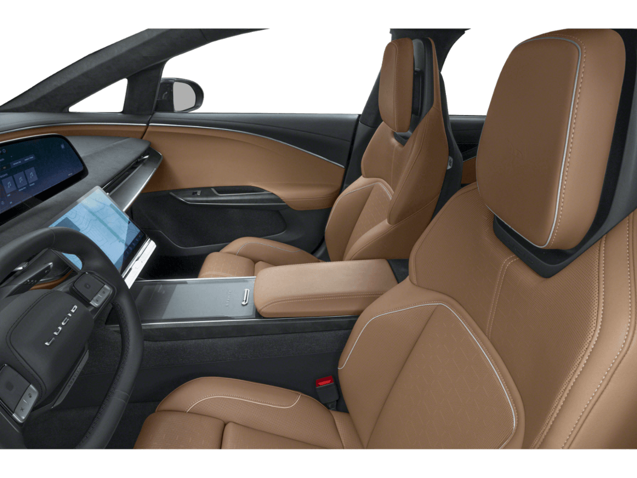 2026 Lucid Gravity Dream Edition - Interior Driver's Side with Door Open, Front Seat Feature
