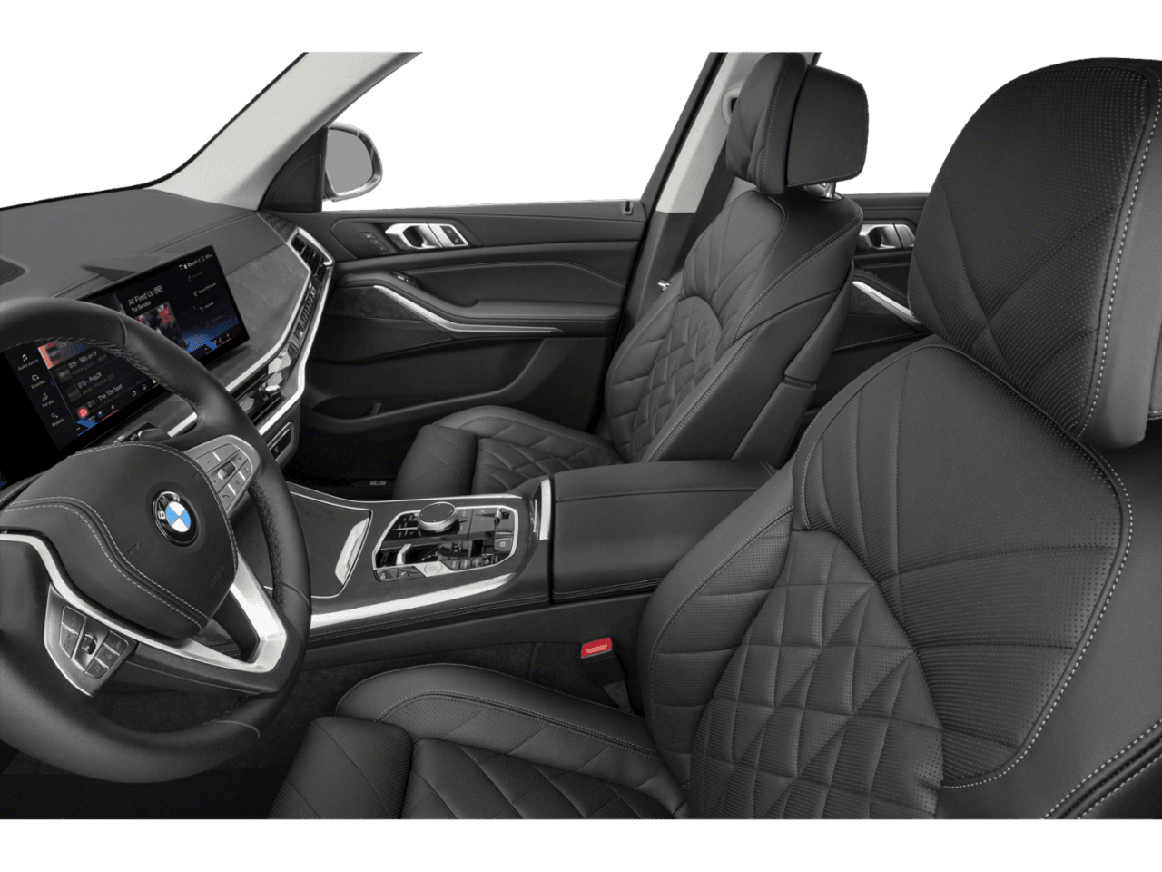 2026 BMW X7 M60i - Interior Driver's Side with Door Open, Front Seat Feature