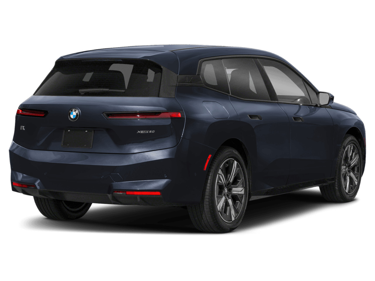 2026 BMW iX xDrive45 - Rear 3/4, facing to the right