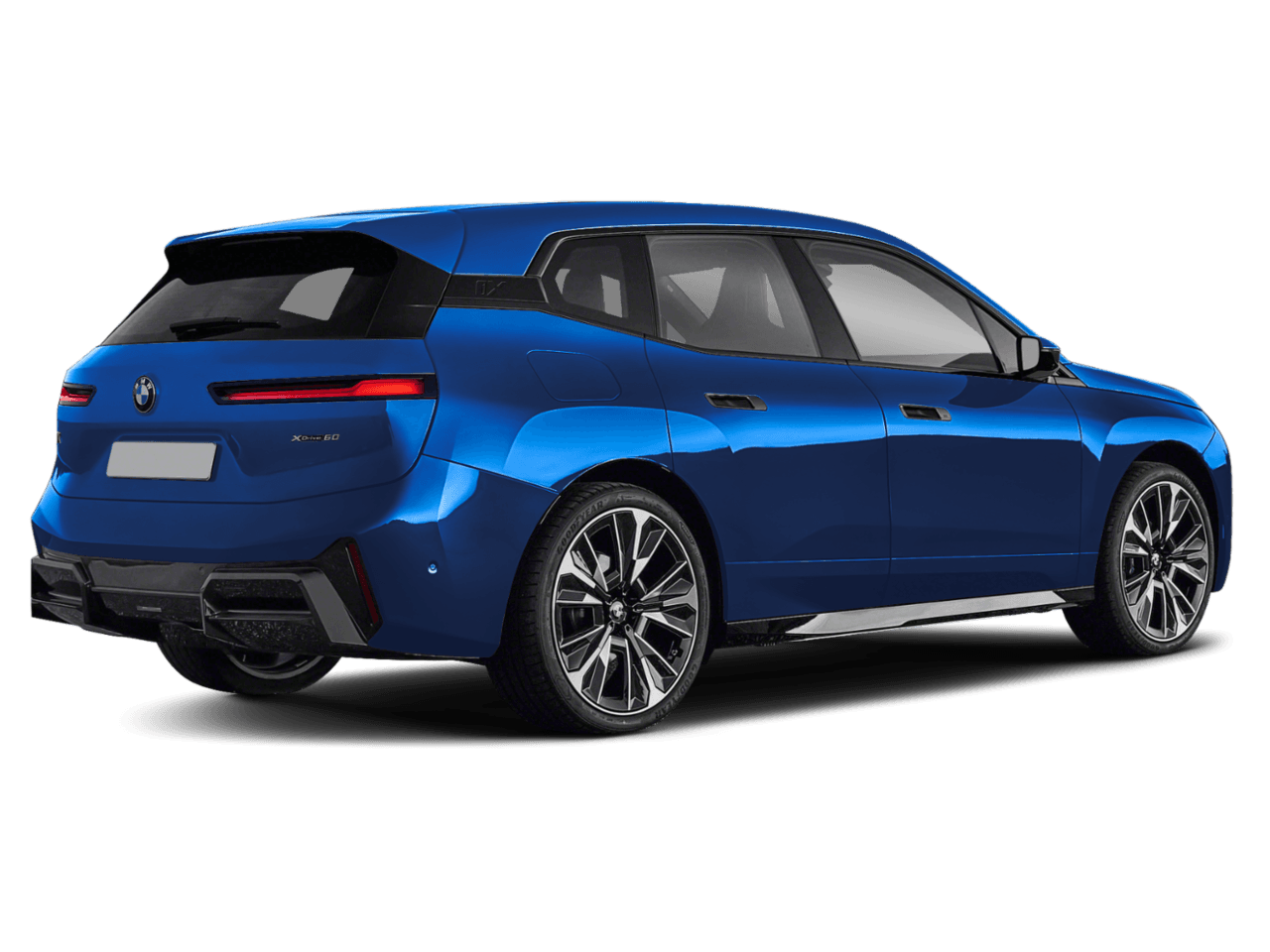 2026 BMW iX xDrive60 - Rear 3/4, facing to the right