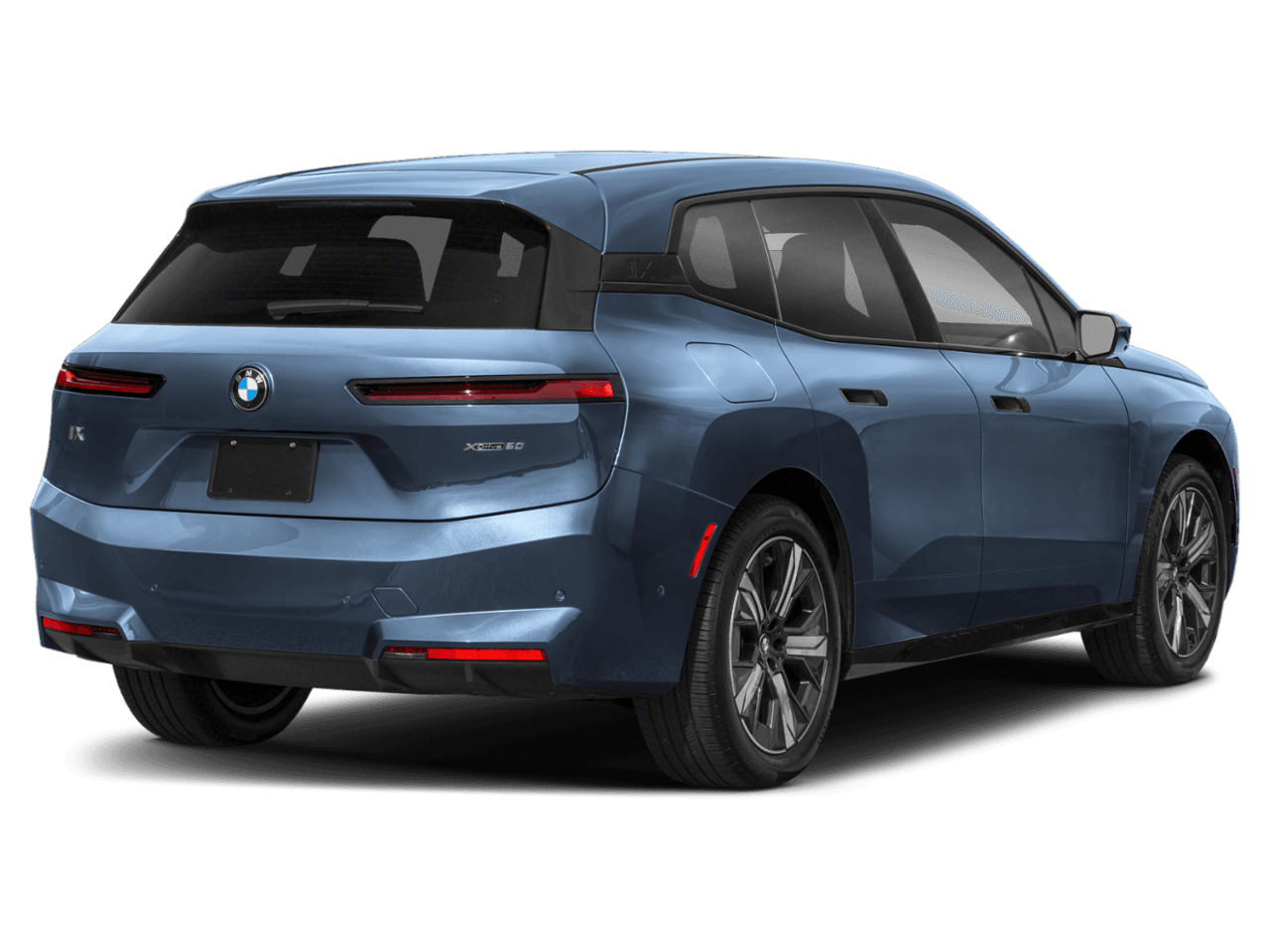 2026 BMW iX xDrive60 - Rear 3/4, facing to the right