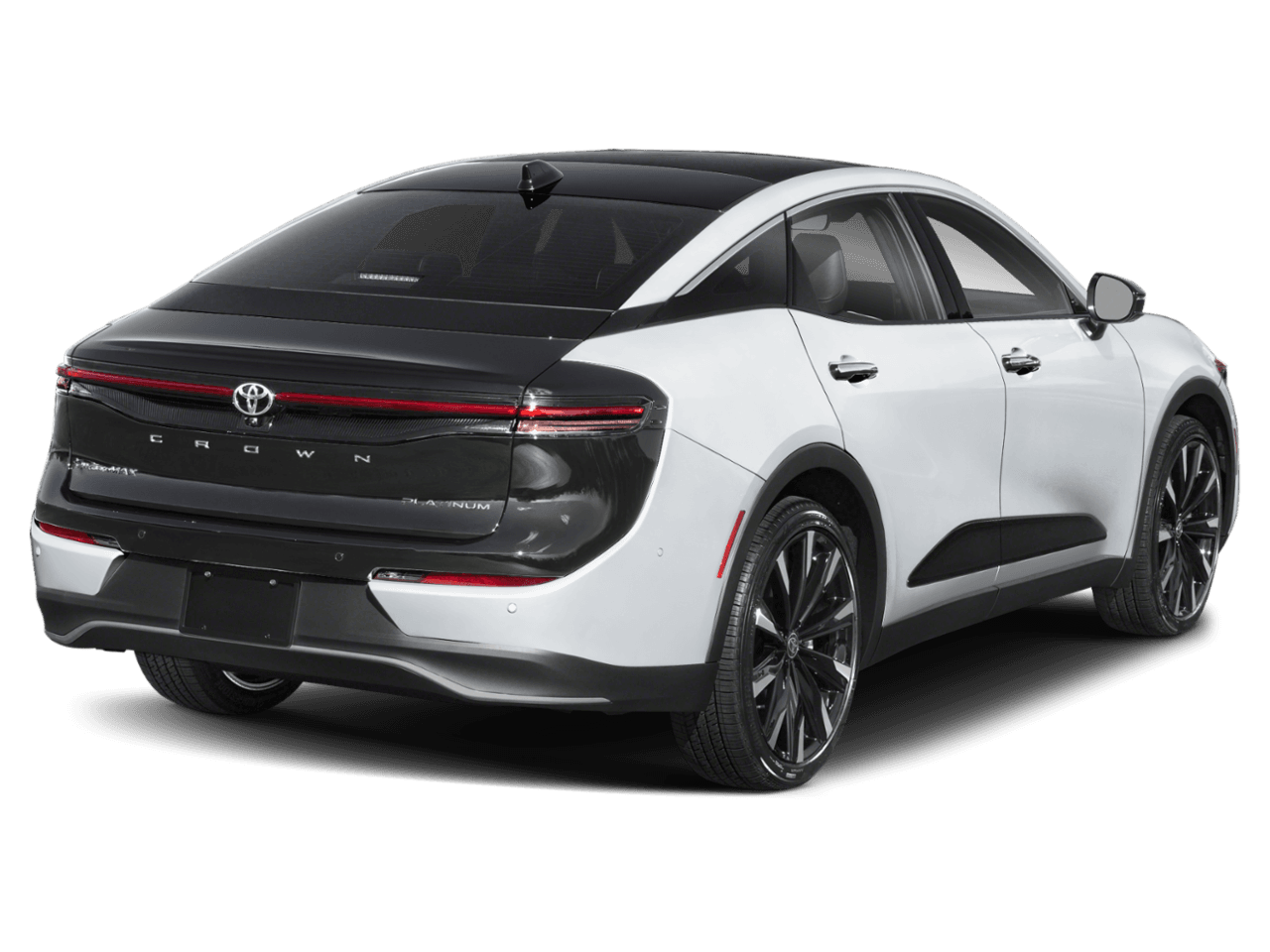 2026 Toyota Crown Platinum - Rear 3/4, facing to the right