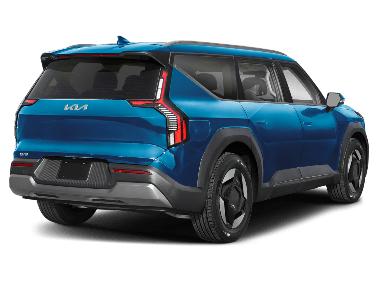 2026 Kia EV9 Wind - Rear 3/4, facing to the right
