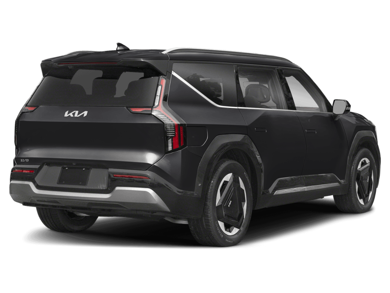 2026 Kia EV9 Land - Rear 3/4, facing to the right