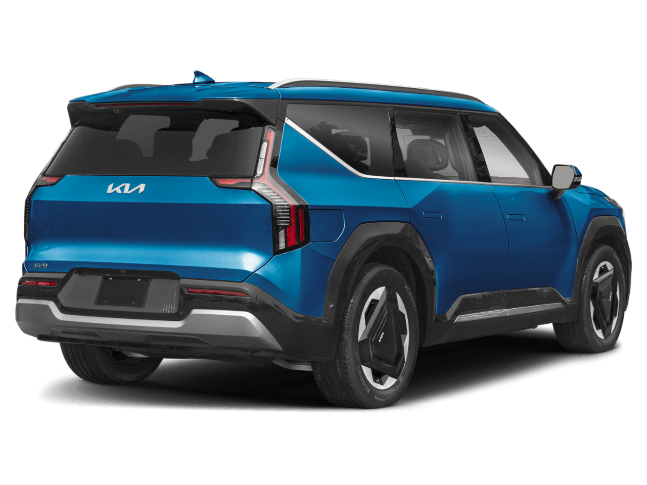 2026 Kia EV9 Land - Rear 3/4, facing to the right