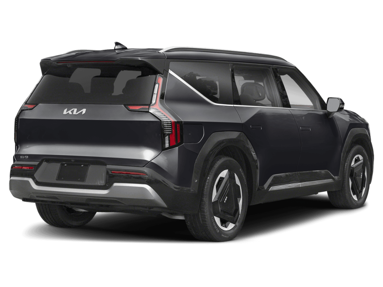 2026 Kia EV9 Land - Rear 3/4, facing to the right