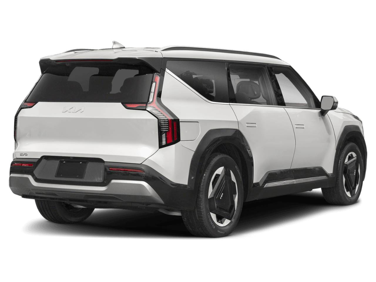 2026 Kia EV9 Land - Rear 3/4, facing to the right