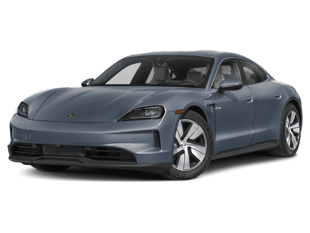 2025 Porsche Taycan 4 - Front 3/4, facing to the left