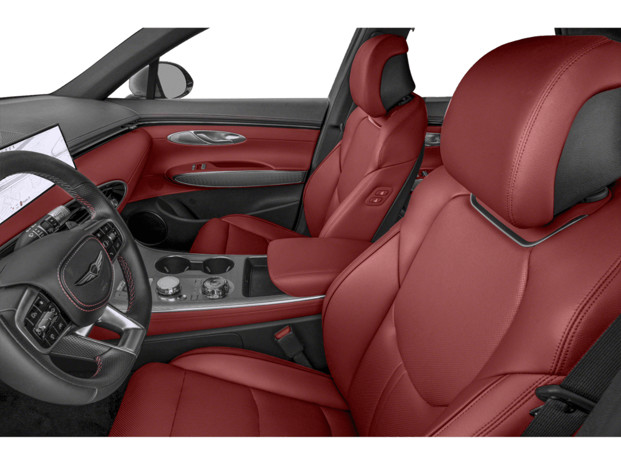 2026 Genesis GV70 3.5T Sport Advanced - Interior Driver's Side with Door Open, Front Seat Feature