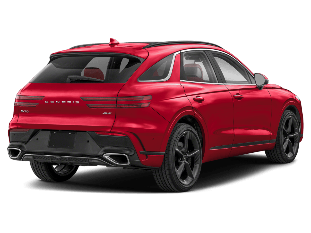 2026 Genesis GV70 3.5T Sport Advanced - Rear 3/4, facing to the right