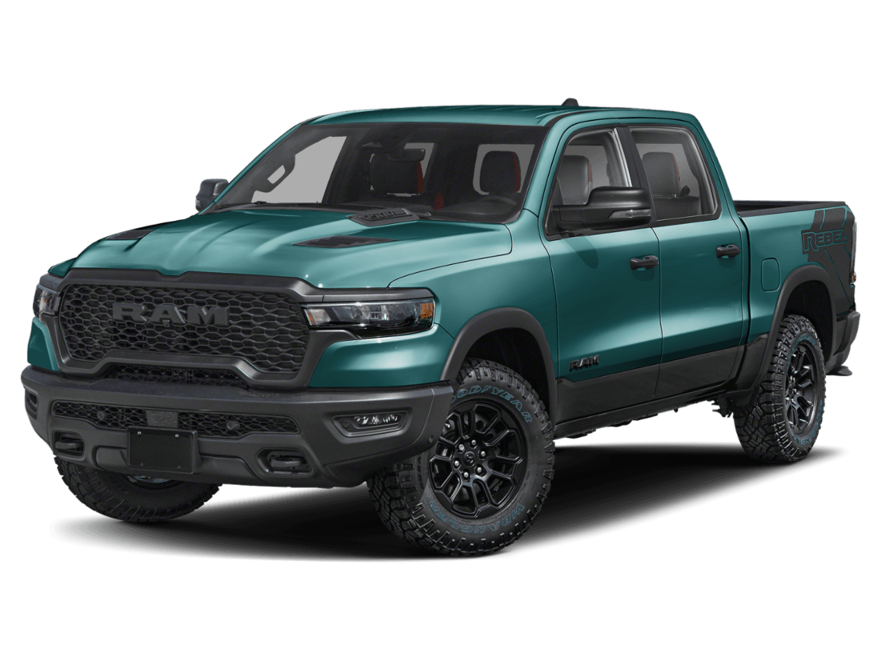 2026 Ram 1500 Rebel - Front 3/4, facing to the left