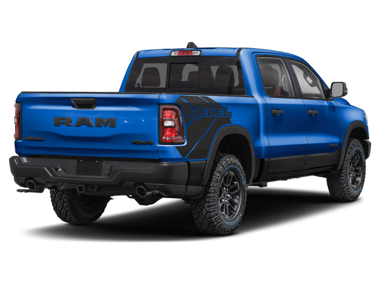 2026 Ram 1500 Rebel - Rear 3/4, facing to the right