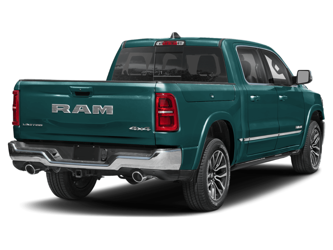 2026 Ram 1500 Longhorn - Rear 3/4, facing to the right