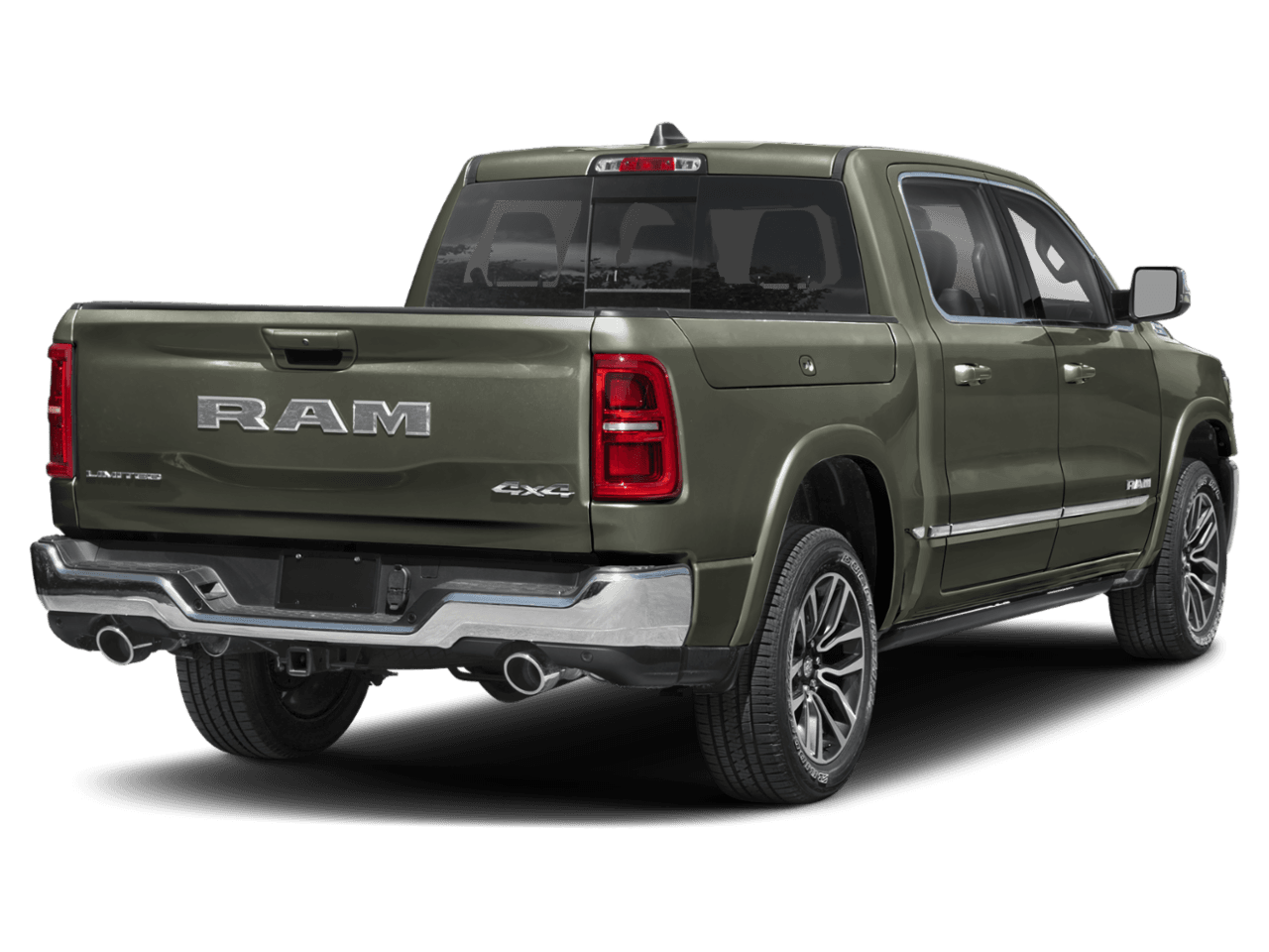 2026 Ram 1500 Longhorn - Rear 3/4, facing to the right