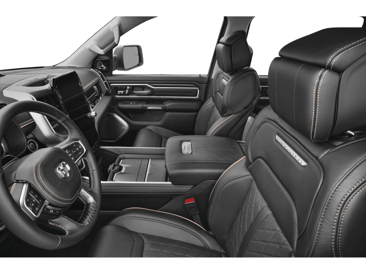 2026 Ram 1500 Tungsten - Interior Driver's Side with Door Open, Front Seat Feature