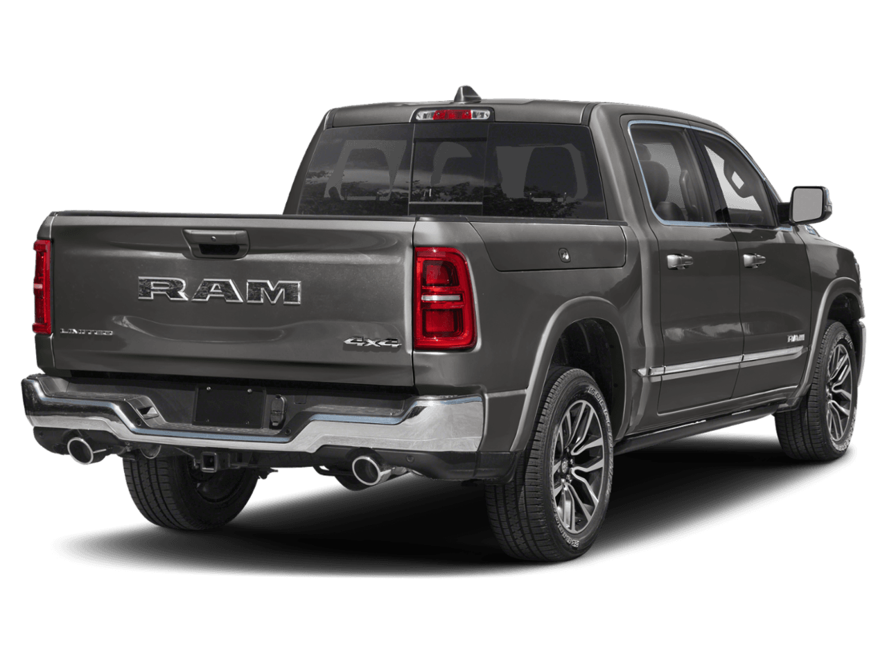 2026 Ram 1500 Longhorn - Rear 3/4, facing to the right