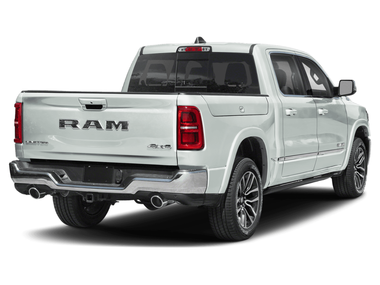 2026 Ram 1500 Longhorn - Rear 3/4, facing to the right