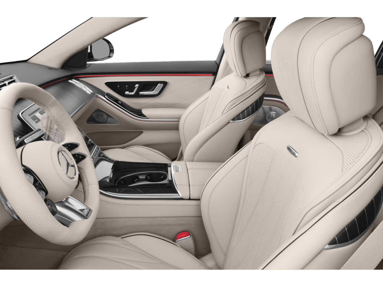 2026 Mercedes-Benz S-Class AMG S 63 E - Interior Driver's Side with Door Open, Front Seat Feature
