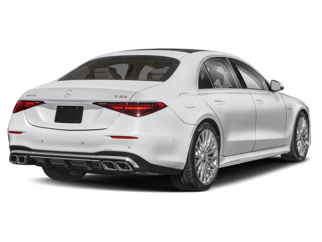 2026 Mercedes-Benz S-Class AMG S 63 E - Rear 3/4, facing to the right